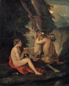 Satyr and Nymph c.1630. Artist: Nicolas Poussin