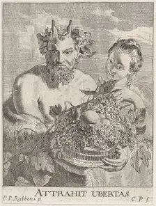 Satyr and Bacchante, ca. 1650-67. Creator: Cornelis van Poelenburgh