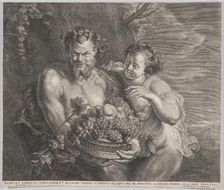 Satyr and Bacchante, ca. 1650-95. Creator: Alexander Voet