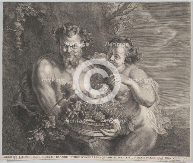 Satyr and Bacchante, ca. 1650-95. Creator: Alexander Voet.