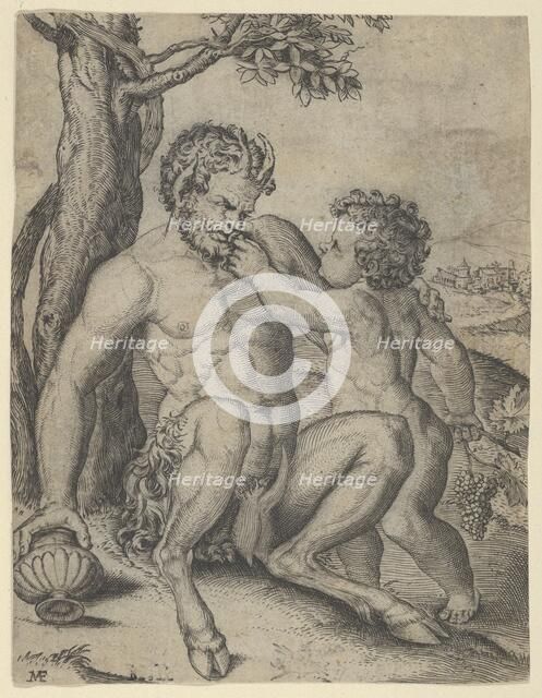 Satyr and Child, ca. 1515-16. Creator: Marcantonio Raimondi.
