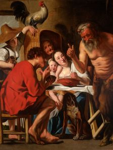 Satyr as a Guest Among Peasant, c1620. Creator: Jacob Jordaens I