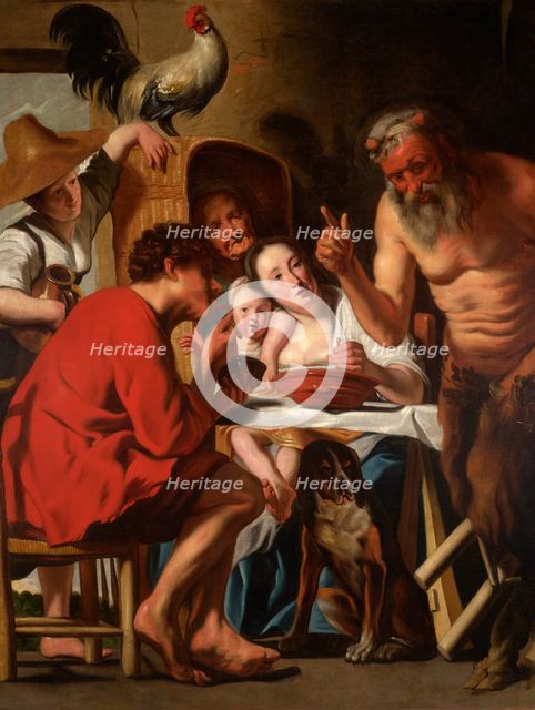 Satyr as a Guest Among Peasant, c1620. Creator: Jacob Jordaens I.