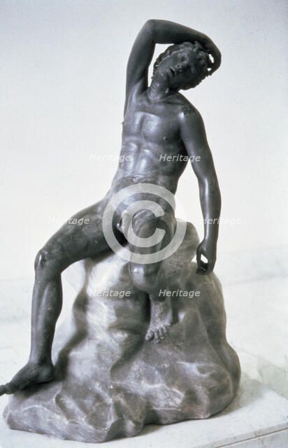 Satyr asleep in bronze, Roman copy of an Hellenistic original of 3rd century BC..