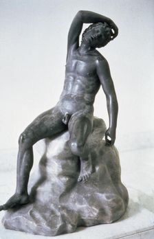 Satyr asleep in bronze, Roman copy of an Hellenistic original of 3rd century BC.