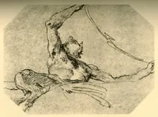 Satyr holding up a festoon c1761, (1928). Artist: Giovanni Battista Tiepolo