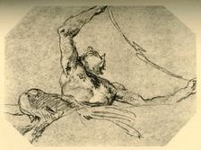 Satyr holding up a festoon c1761, (1928). Artist: Giovanni Battista Tiepolo
