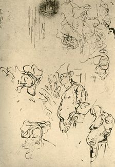 Satyr Herms and Oriental Heads mid 18th century, (1928). Artist: Giovanni Battista Tiepolo