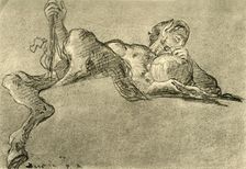 Satyr with wine jug c1761, (1928). Artist: Giovanni Battista Tiepolo