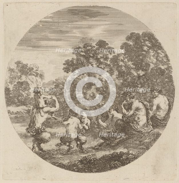 Satyrs and Faun. Creator: Stefano della Bella.
