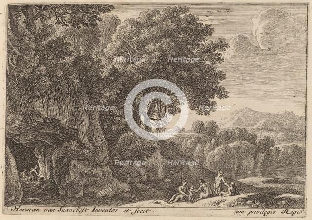 Satyrs around a Fire. Creator: Herman van Swanevelt.