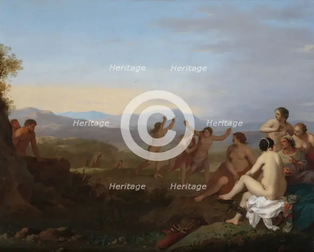 Satyrs Spying on Nymphs, after 1627. Creator: Cornelis van Poelenburgh.