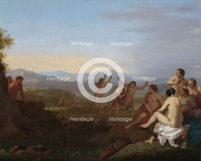 Satyrs Spying on Nymphs, after 1627. Creator: Cornelis van Poelenburgh.