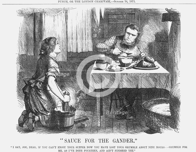 "Sauce for the Gander", 1871. Creator: Joseph Swain.