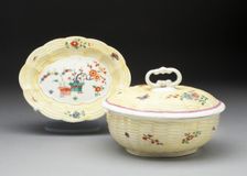 Sauce Tureen and Stand, Worcester, 1753/54. Creator: Royal Worcester