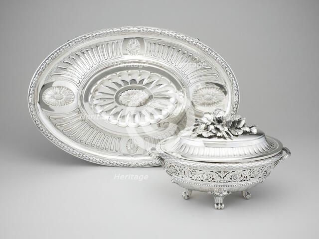 Sauce Tureen, Liner and Stand, Vienna, 1781/82. Creator: Joseph Ignaz Würth.