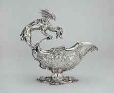 Sauceboat, one of a pair, c1740. Artist: Charles Frederick Kandler