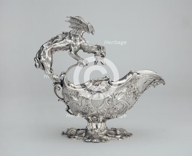 Sauceboat, one of a pair, c1740. Artist: Charles Frederick Kandler.