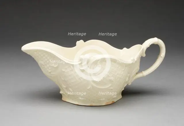 Sauceboat, Burslem, 1750/60. Creator: Wedgwood.