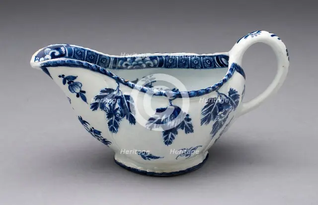 Sauceboat, Bow, 1755/65. Creator: Bow Porcelain Factory.