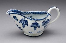 Sauceboat, Bow, 1755/65. Creator: Bow Porcelain Factory