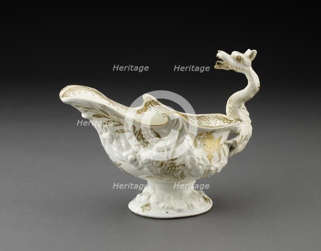 Sauceboat, c1750. Artist: Unknown.