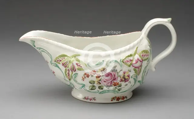 Sauceboat, Chelsea, 1760/70. Creator: Unknown.