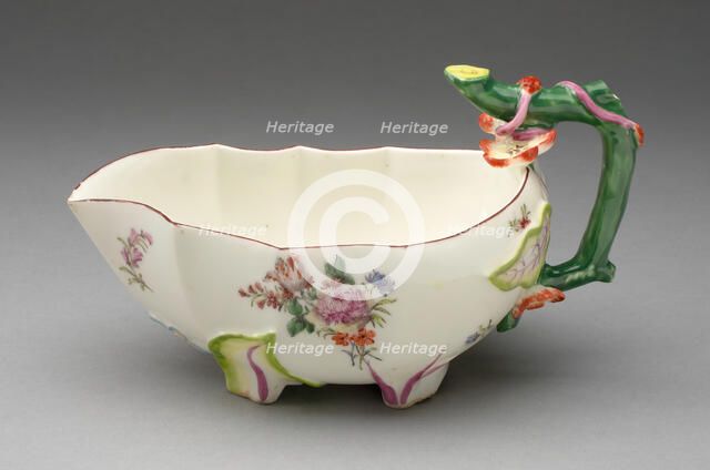 Sauceboat, Chelsea, 1760/70. Creator: Chelsea Porcelain Manufactory.