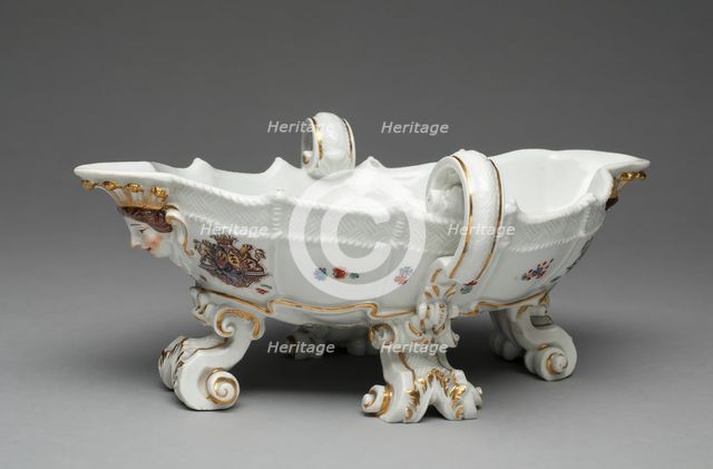 Sauceboat from the Sulkowsky Service, Germany, 1735/38. Creator: Meissen Porcelain.
