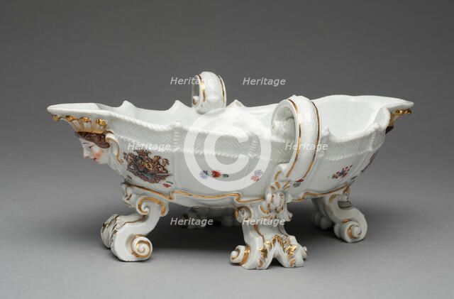 Sauceboat from the Sulkowsky Service, Germany, 1735/38. Creator: Meissen Porcelain.