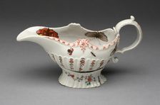 Sauceboat, Lambeth, c. 1755. Creator: Vauxhall Porcelain Factory
