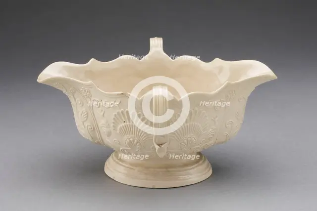 Sauceboat, Staffordshire, 1750/59. Creator: Staffordshire Potteries.