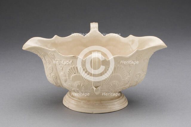 Sauceboat, Staffordshire, 1750/59. Creator: Staffordshire Potteries.