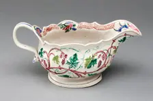 Sauceboat, Staffordshire, c. 1750. Creator: Staffordshire Potteries