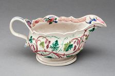 Sauceboat, Staffordshire, c. 1750. Creator: Staffordshire Potteries
