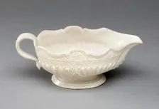 Sauceboat, Staffordshire, c. 1760. Creator: Staffordshire Potteries