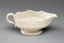 Sauceboat, Staffordshire, c. 1760. Creator: Staffordshire Potteries