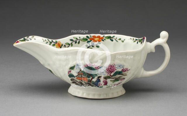 Sauceboat, Worcester, c. 1755. Creator: Royal Worcester.
