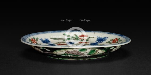 Saucer, 1662-1722. Creator: Unknown.