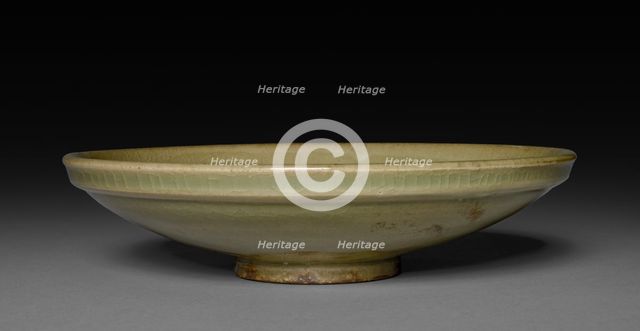 Saucer: Northern Celadon Ware, Yaozhou type, 12th Century. Creator: Unknown.