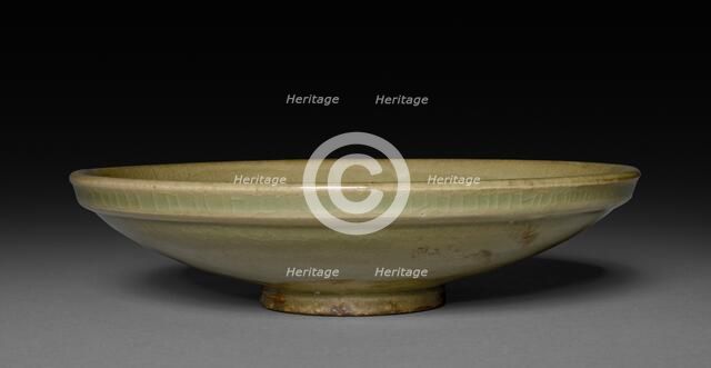 Saucer: Northern Celadon Ware, Yaozhou type, 12th Century. Creator: Unknown.