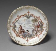 Saucer, c. 1723. Creator: Meissen Porcelain Factory (German)