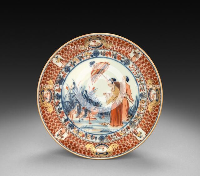 Saucer-shaped Dish, c. 1750. Creator: Cornelis Pronck (Dutch, 1691-1759), after a design by.
