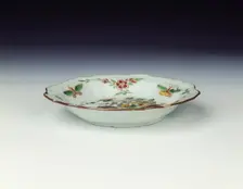 Saucer with cockerels, Ming dynasty, Tianqi period, China, 1621-1627. Creator: Unknown