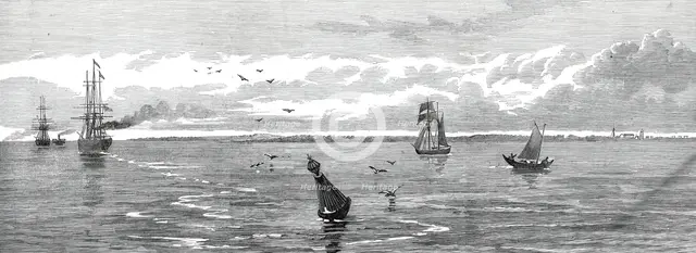 Saugor Lighthouse, off the mouth of the Hooghly, 1876. Creator: Unknown.
