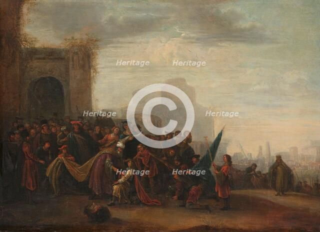 Saul Welcoming David after his Victory over Goliath, 1640. Creator: Gerrit de Wet.