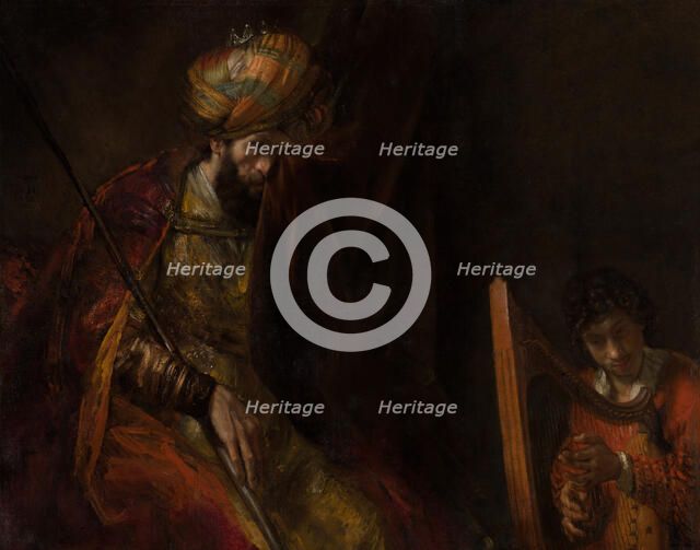 Saul and David, c1650s. Creator: Rembrandt Harmensz van Rijn.