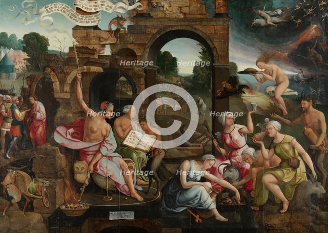 Saul and the Witch of Endor, 1526. Artist: Cornelisz van Oostsanen, Jacob (ca. 1470-1533)