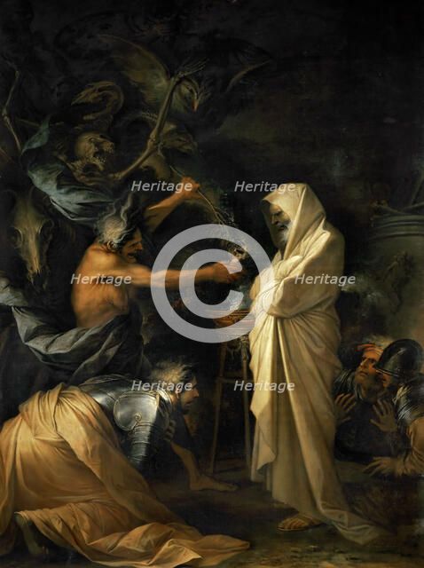 Saul and the Witch of Endor, 1668. Creator: Rosa, Salvatore (1615-1673).