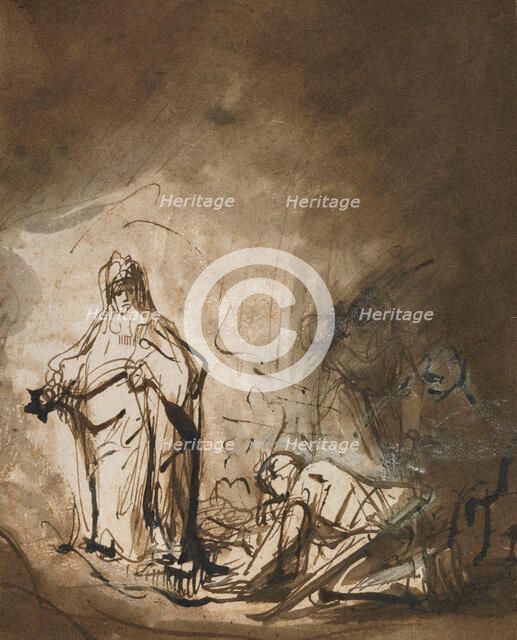 Saul and the Witch of Endor, about 1640. Creator: Ferdinand Bol.